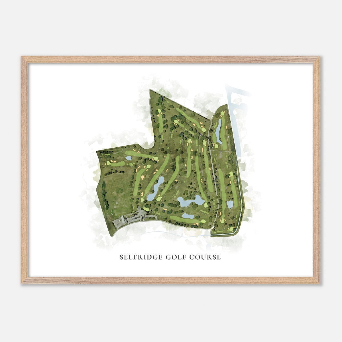 Print of Selfridge Golf Course Classic Map