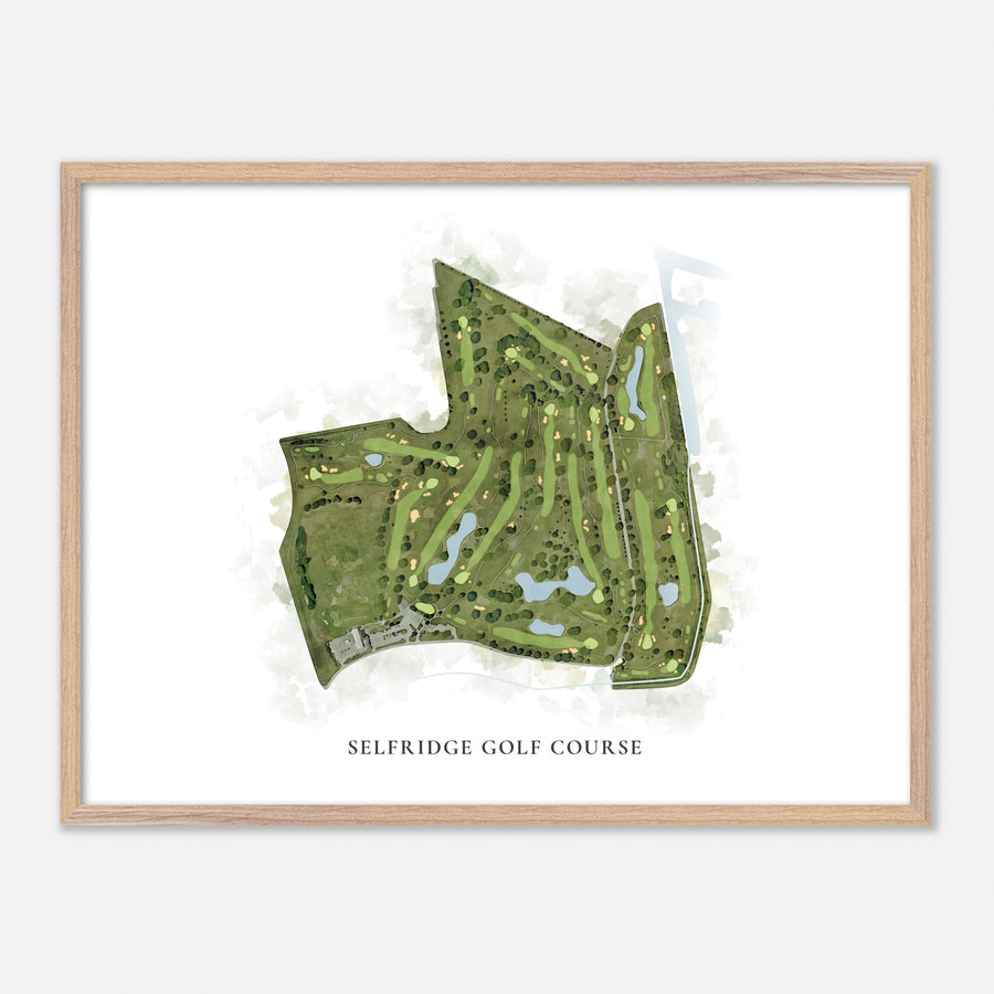 Print of Selfridge Golf Course Classic Map