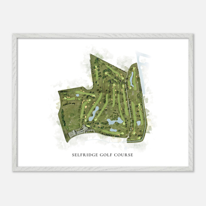 Print of Selfridge Golf Course Classic Map