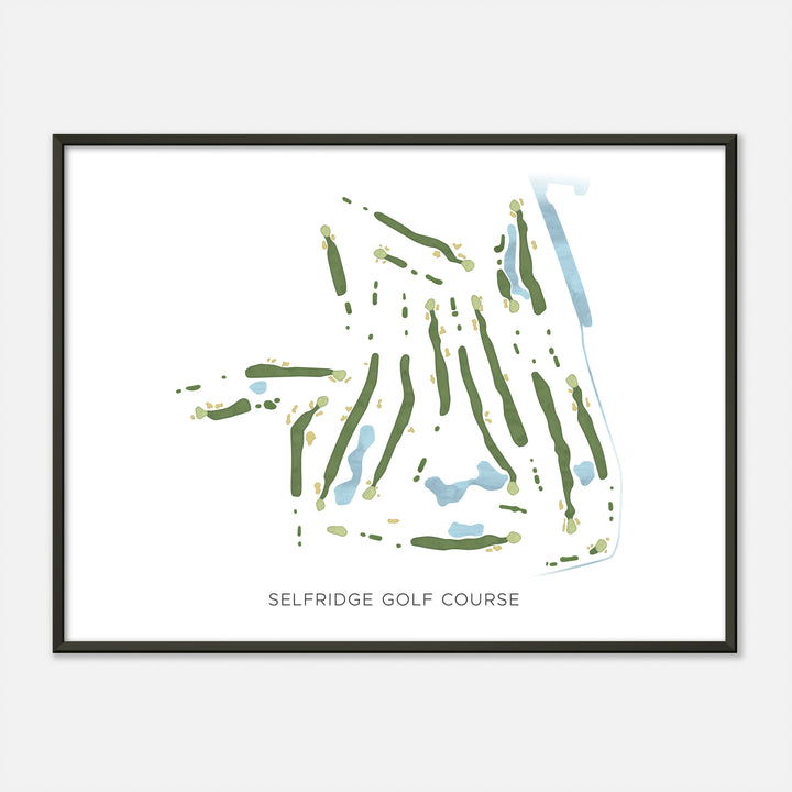 Print of Selfridge Golf Course Modern Map
