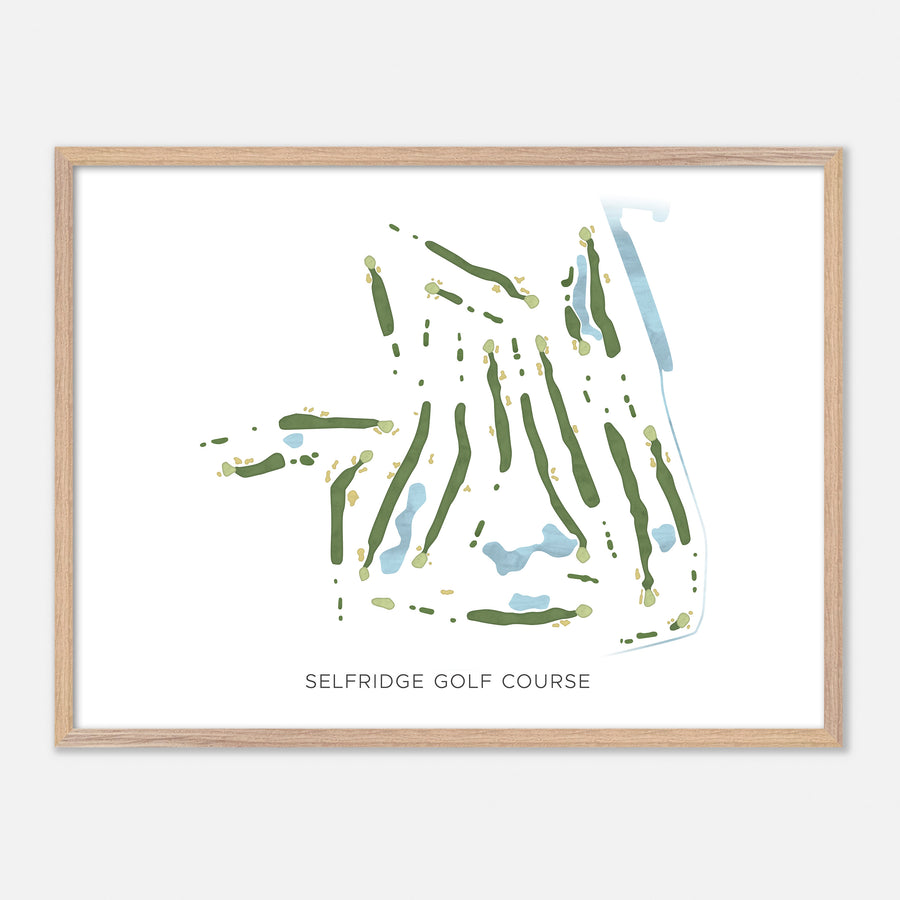 Print of Selfridge Golf Course Modern Map