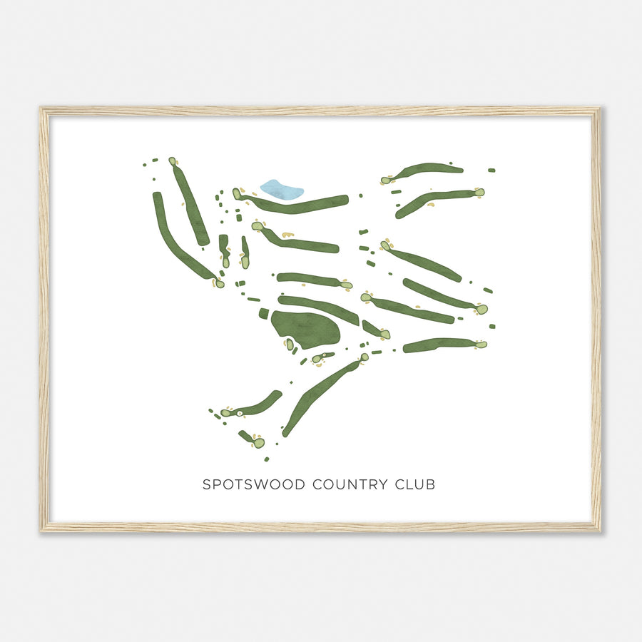 Print of Spotswood Country Club Modern Map