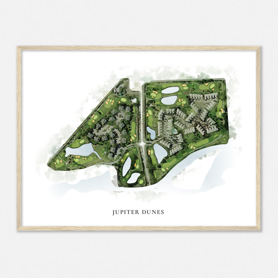 Print of Jupiter Dunes Classic Map