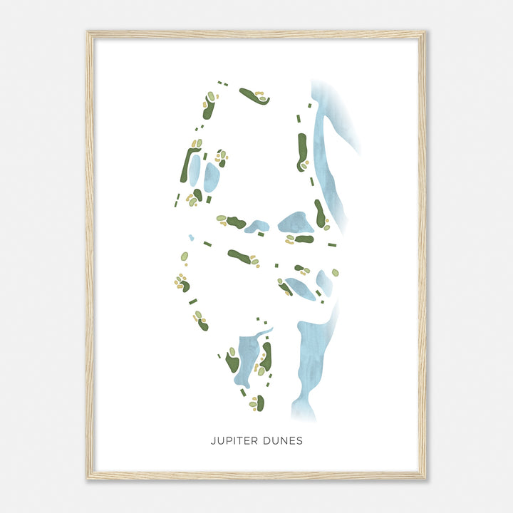 Print of Jupiter Dunes Modern Map