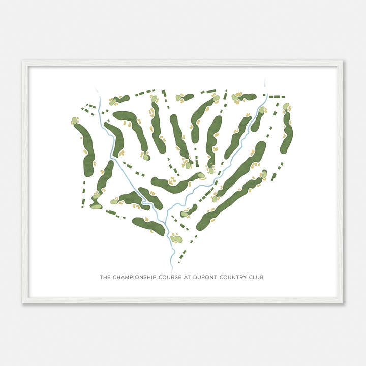 Print of The Championship Course At Dupont Country Club Modern Map