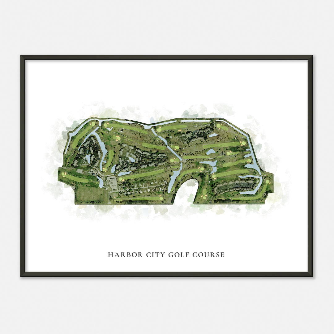 Print of Harbor City Golf Course Classic Map