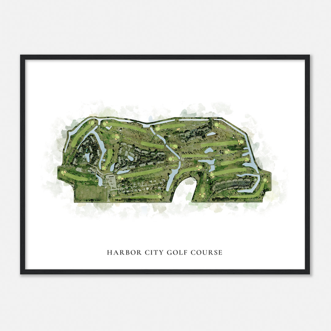 Print of Harbor City Golf Course Classic Map