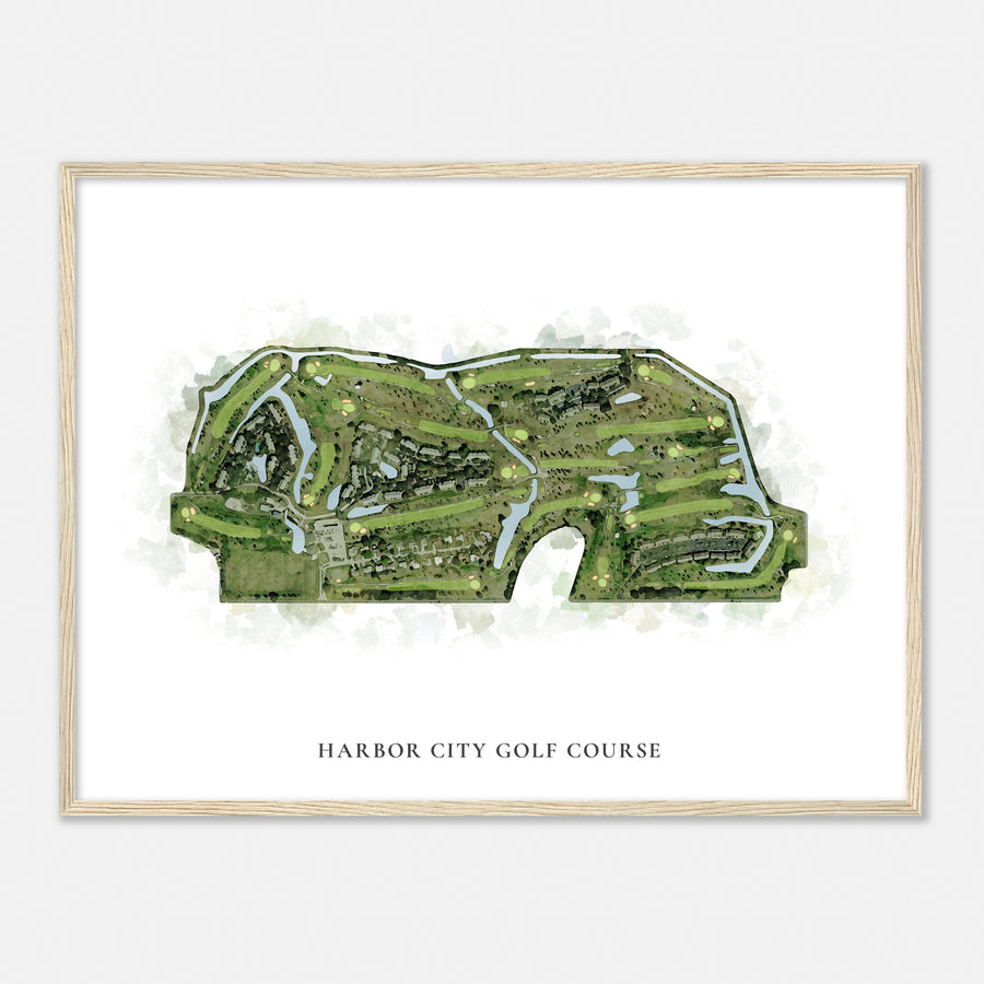 Print of Harbor City Golf Course Classic Map