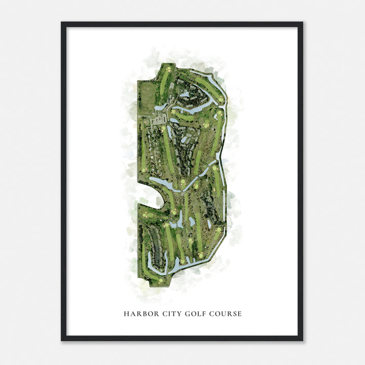 Print of Harbor City Golf Course Classic Map