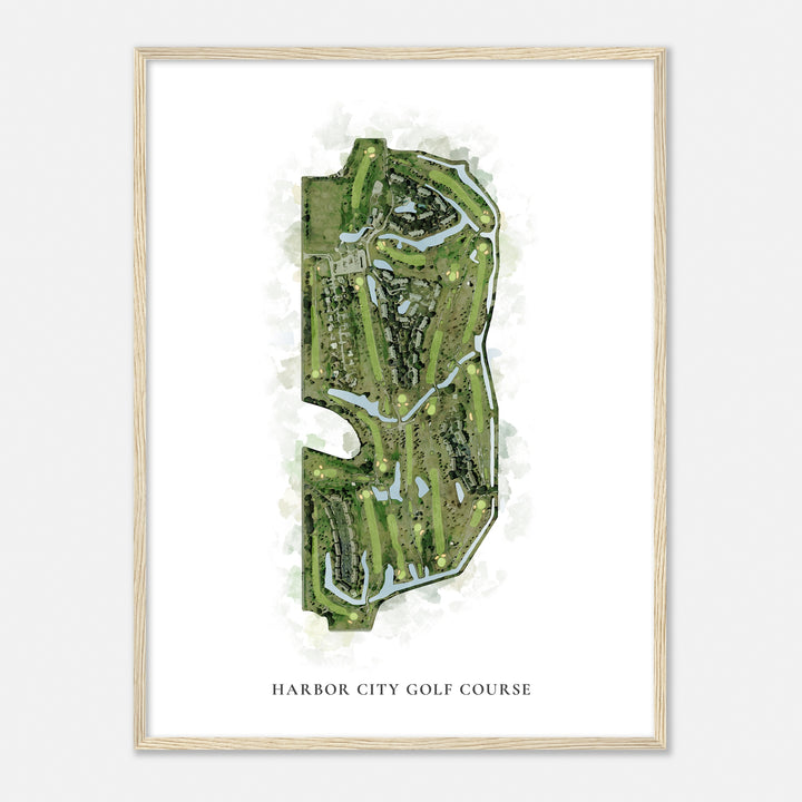 Print of Harbor City Golf Course Classic Map
