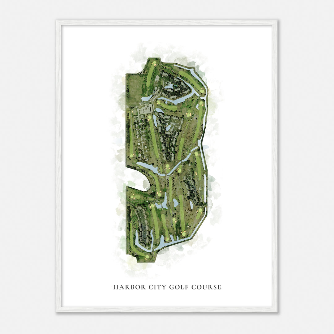 Print of Harbor City Golf Course Classic Map