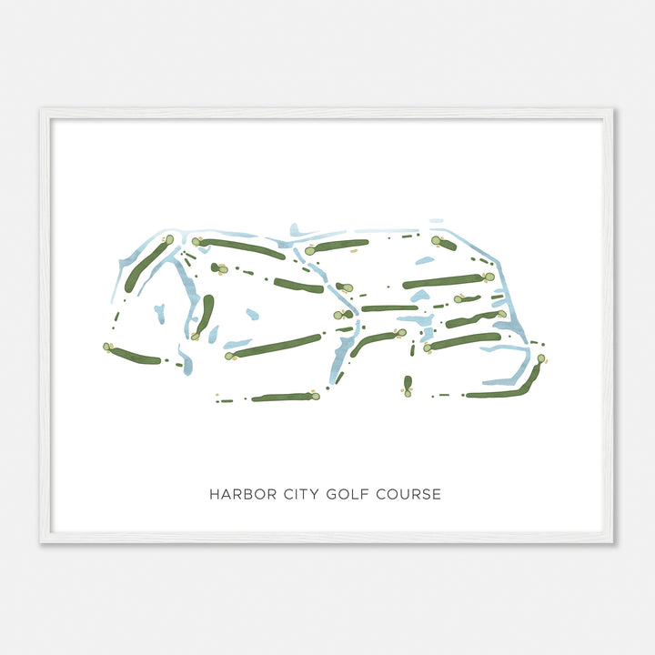 Print of Harbor City Golf Course Modern Map
