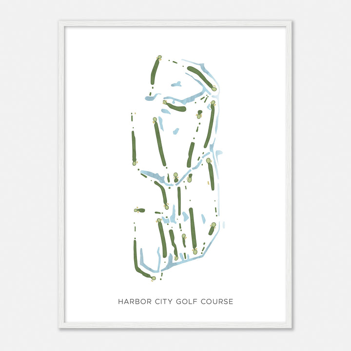 Print of Harbor City Golf Course Modern Map