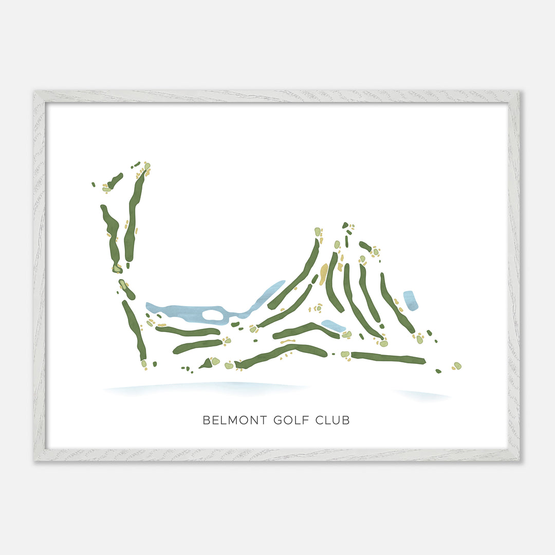 Print of Belmont Golf Club Modern Map