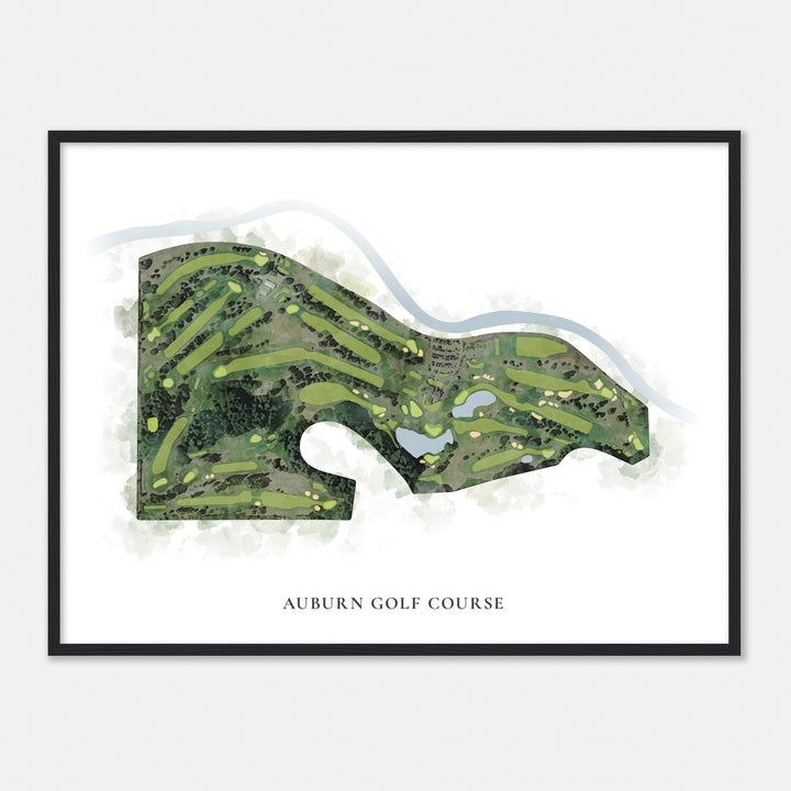 Print of Auburn Golf Course Classic Map