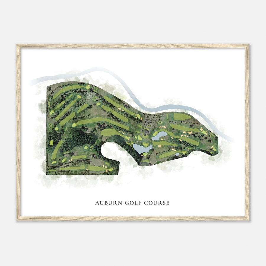 Print of Auburn Golf Course Classic Map