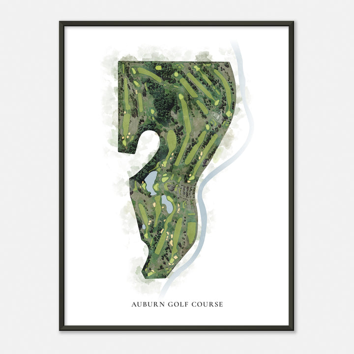 Print of Auburn Golf Course Classic Map