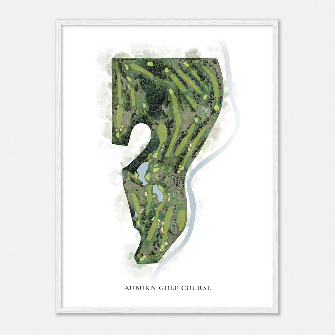 Print of Auburn Golf Course Classic Map