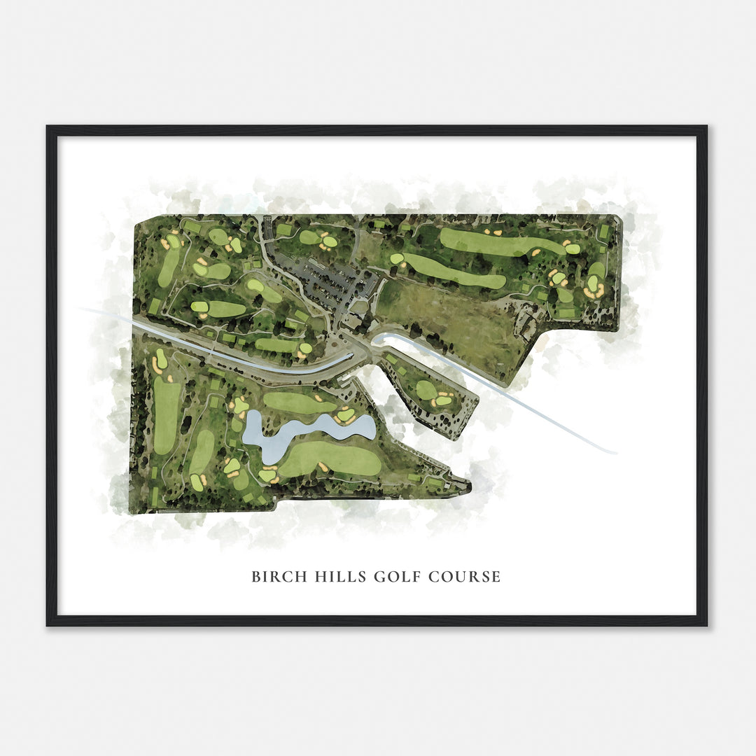 Print of Birch Hills Golf Course Classic Map