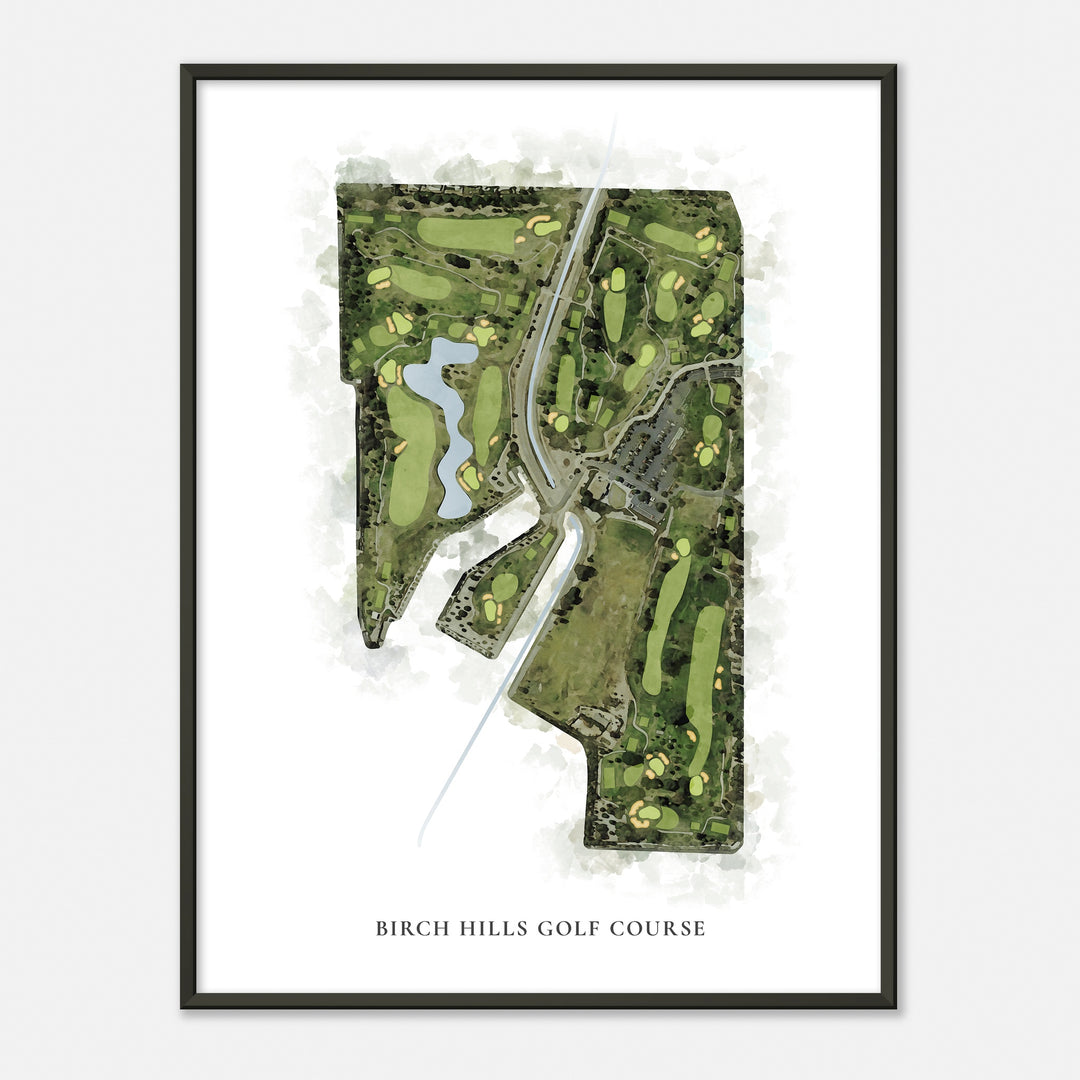 Print of Birch Hills Golf Course Classic Map