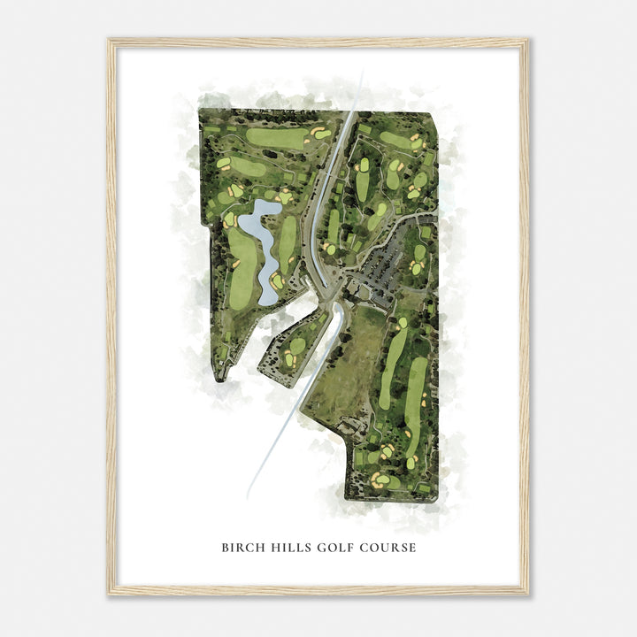 Print of Birch Hills Golf Course Classic Map