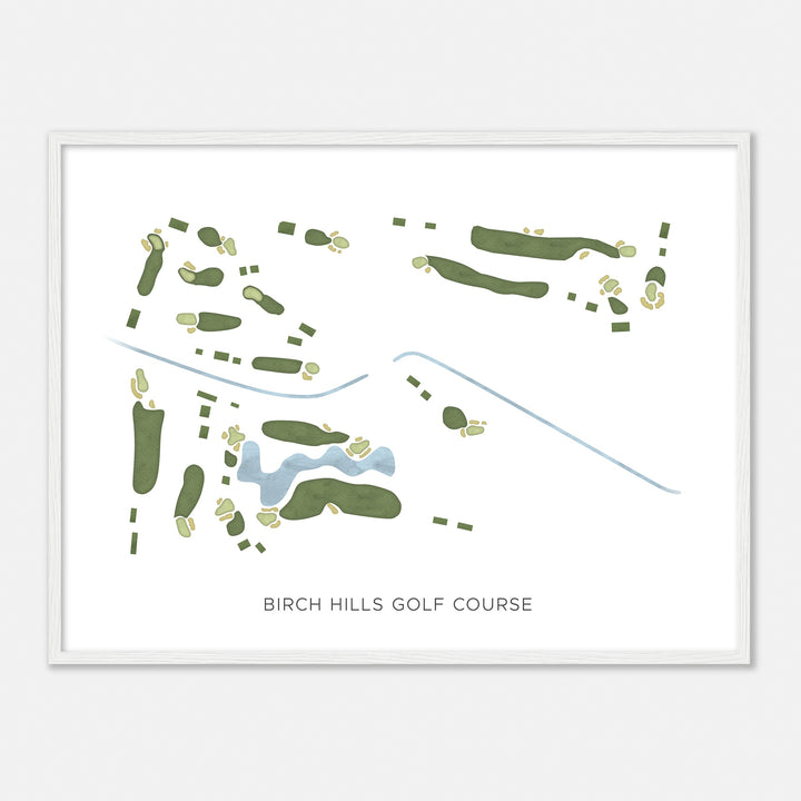 Print of Birch Hills Golf Course Modern Map