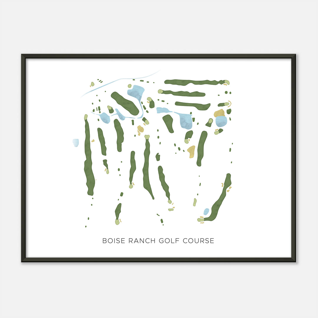 Print of Boise Ranch Golf Course Modern Map