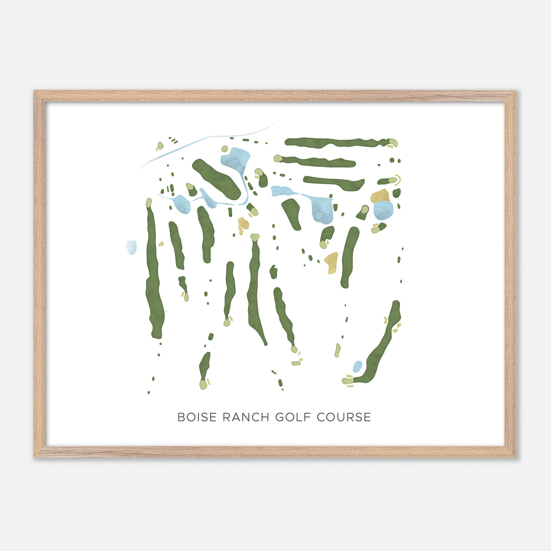 Print of Boise Ranch Golf Course Modern Map