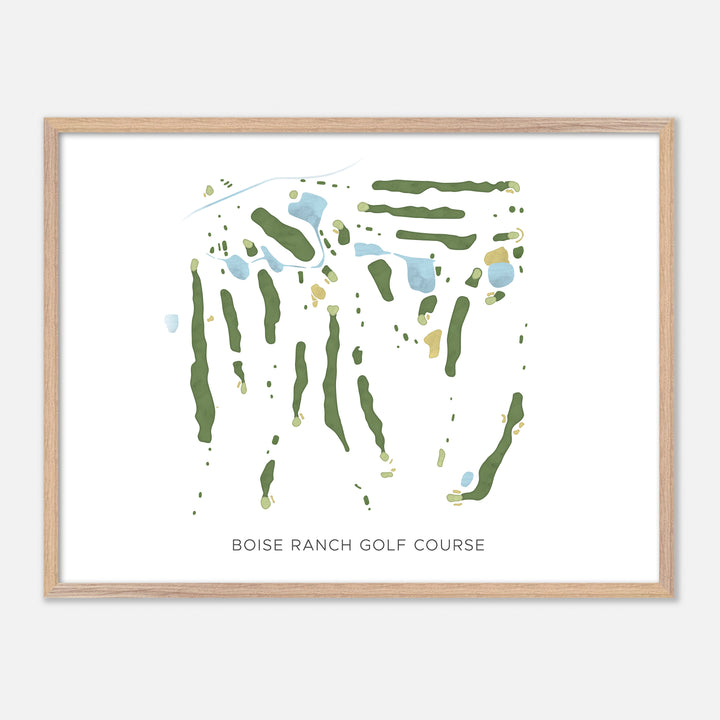 Print of Boise Ranch Golf Course Modern Map