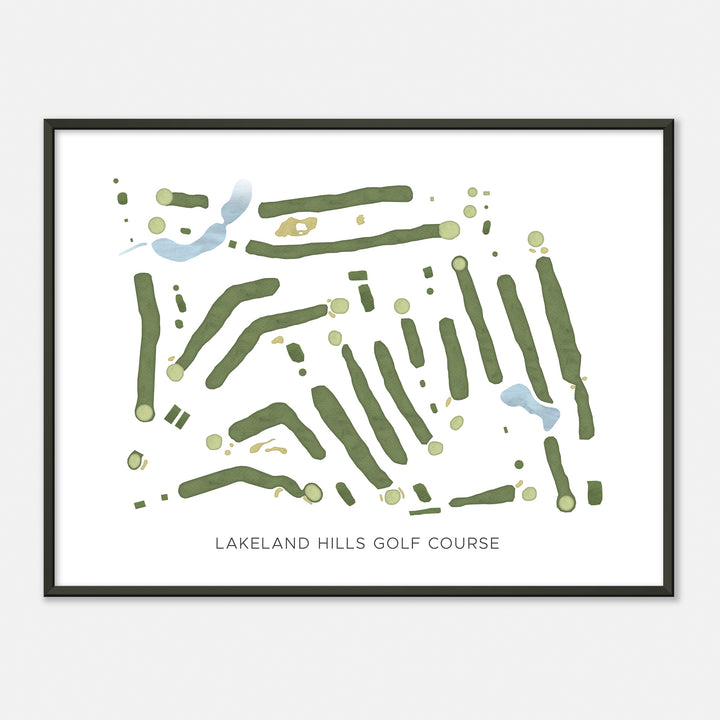 Print of Lakeland Hills Golf Course Modern Map
