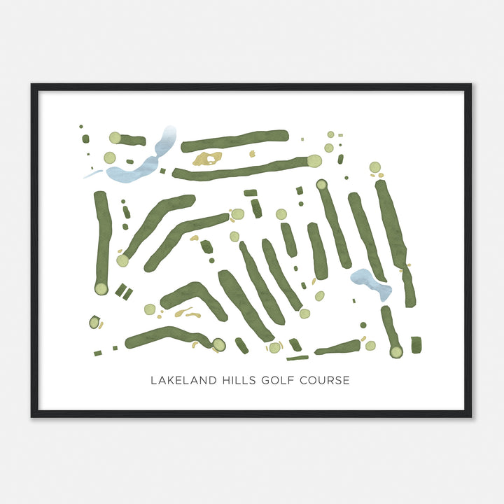 Print of Lakeland Hills Golf Course Modern Map