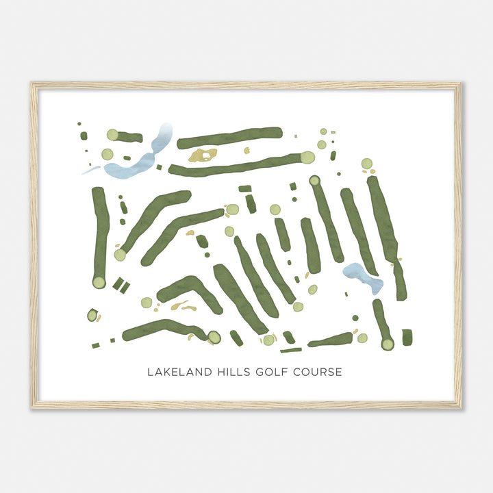 Print of Lakeland Hills Golf Course Modern Map