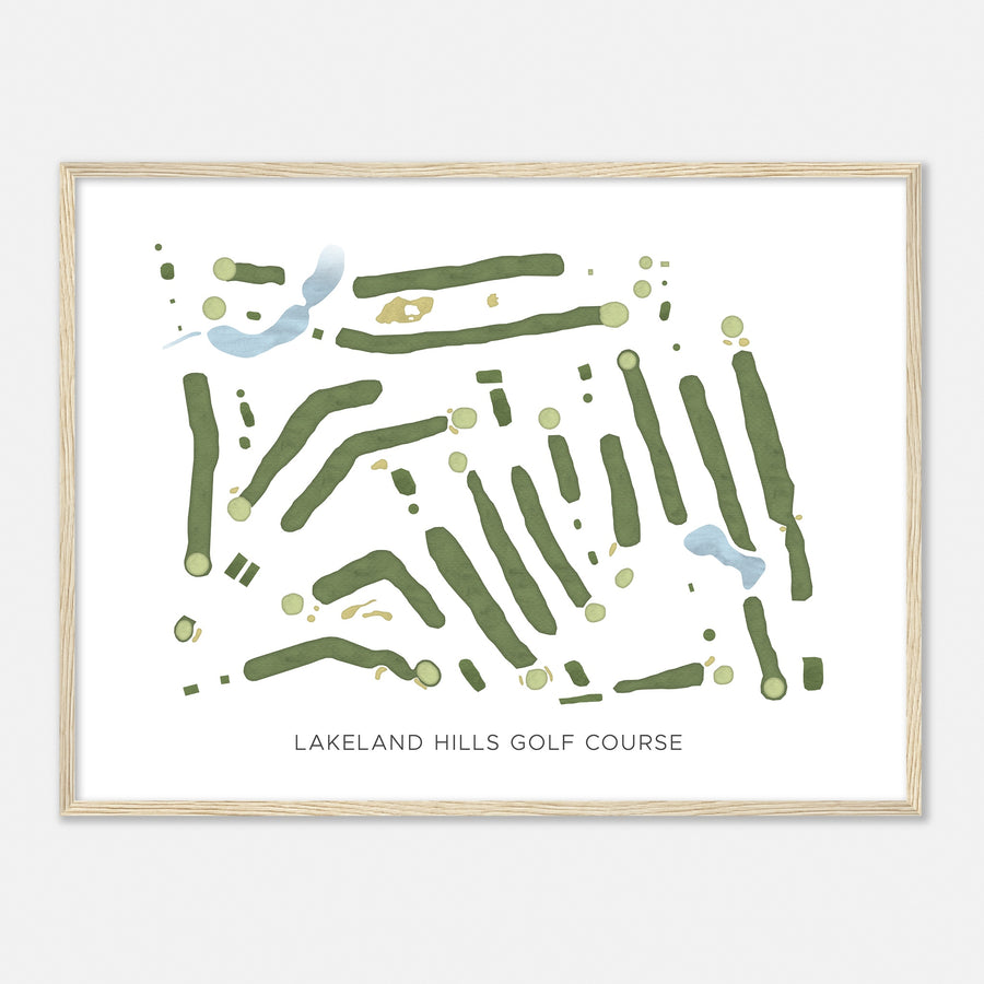 Print of Lakeland Hills Golf Course Modern Map