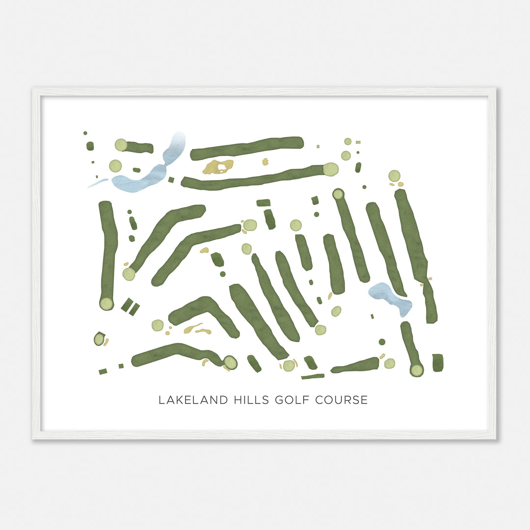Print of Lakeland Hills Golf Course Modern Map