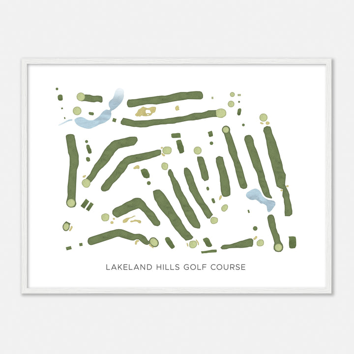 Print of Lakeland Hills Golf Course Modern Map