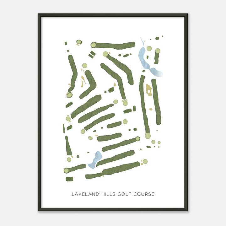 Print of Lakeland Hills Golf Course Modern Map