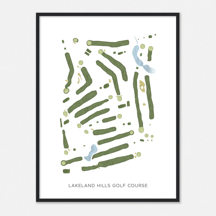 Print of Lakeland Hills Golf Course Modern Map
