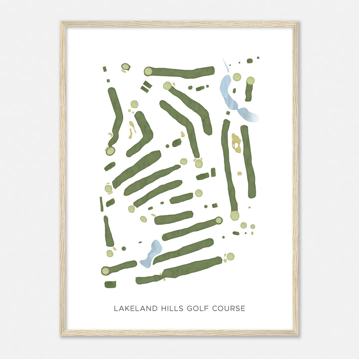Print of Lakeland Hills Golf Course Modern Map