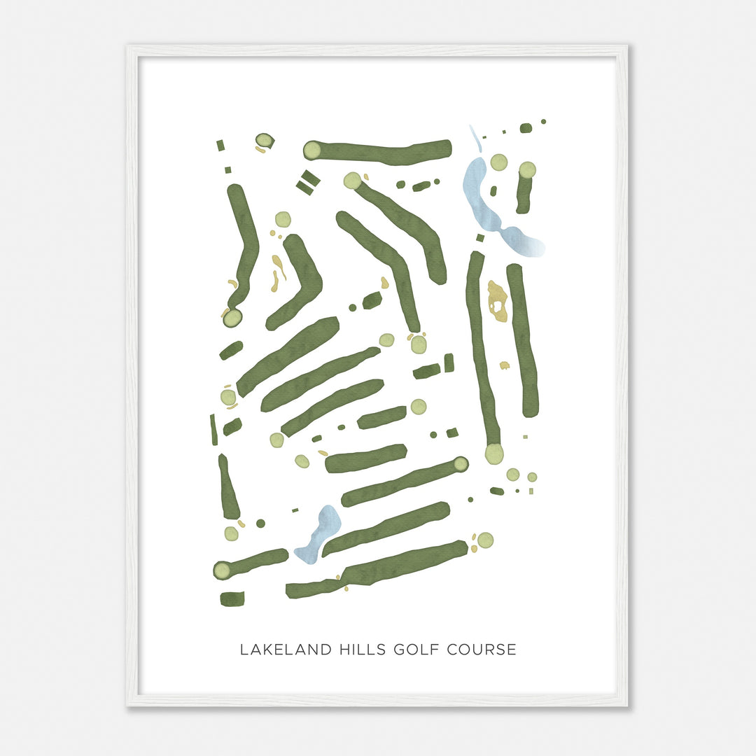 Print of Lakeland Hills Golf Course Modern Map