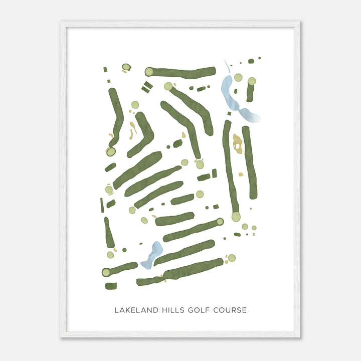 Print of Lakeland Hills Golf Course Modern Map