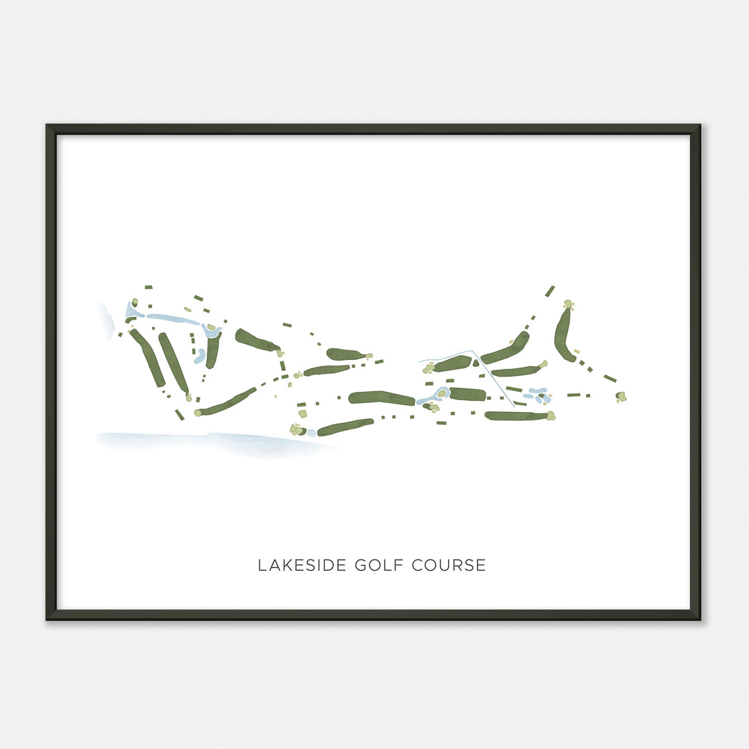 Print of Lakeside Golf Course Modern Map