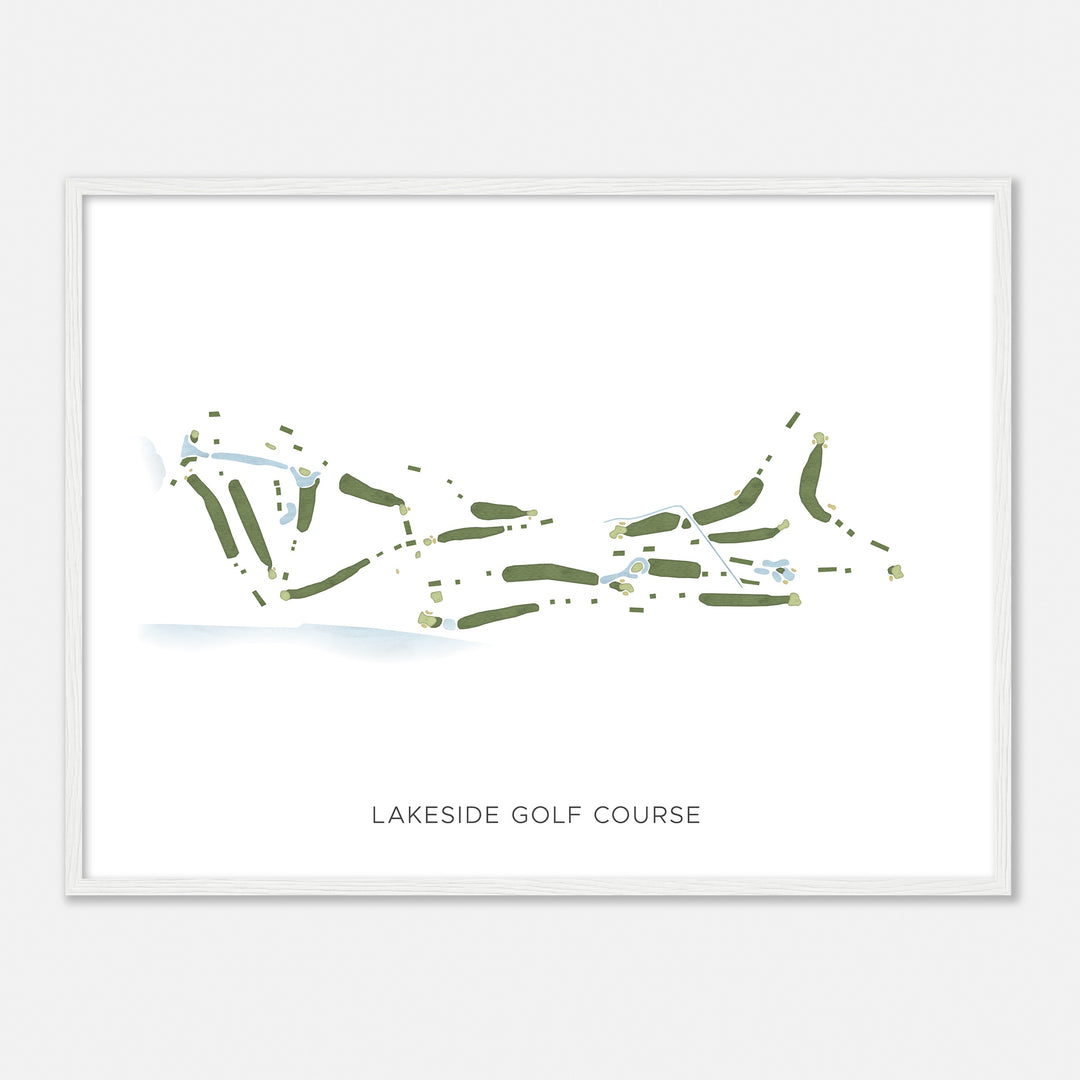 Print of Lakeside Golf Course Modern Map