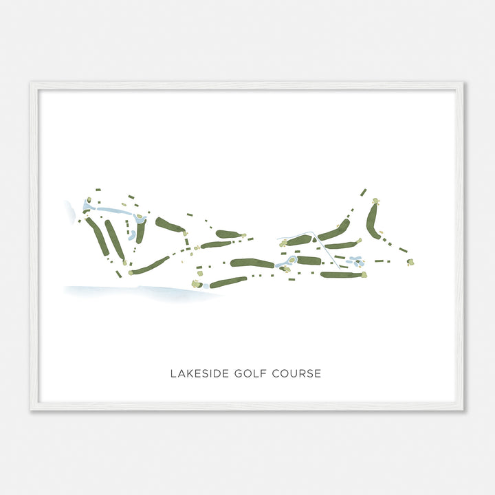 Print of Lakeside Golf Course Modern Map