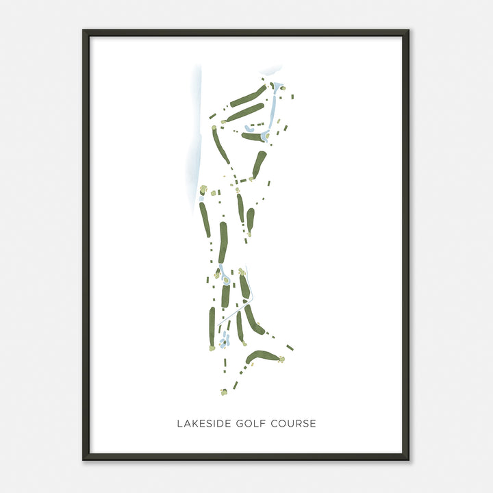 Print of Lakeside Golf Course Modern Map