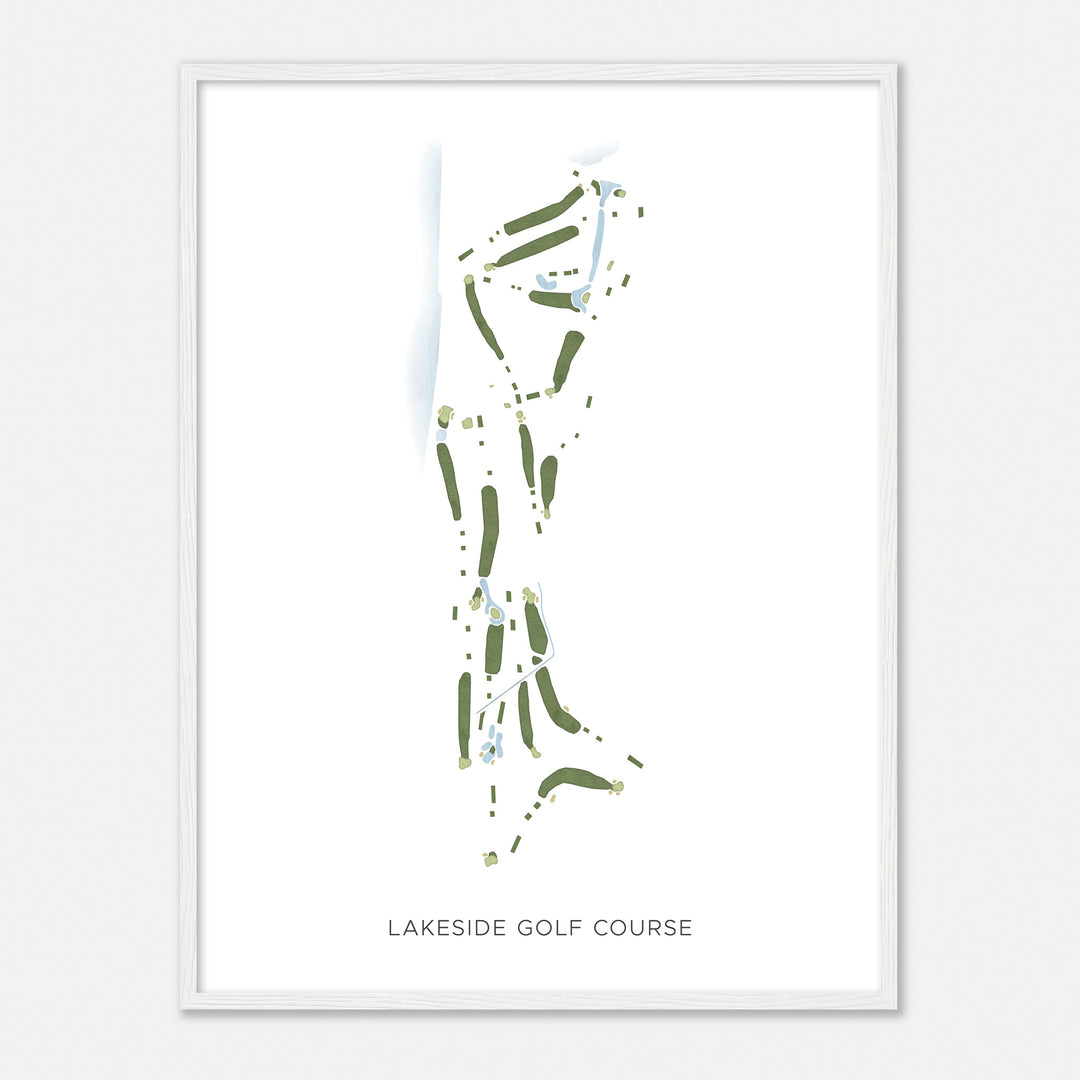 Print of Lakeside Golf Course Modern Map