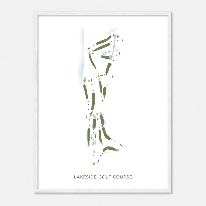 Print of Lakeside Golf Course Modern Map