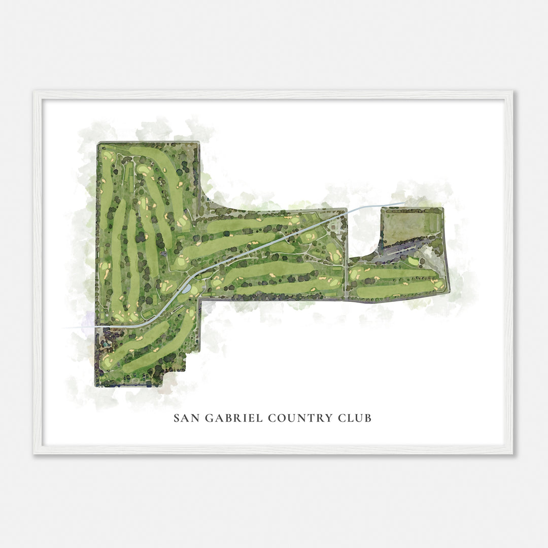 Print of San Gabriel Country Club Classic Map