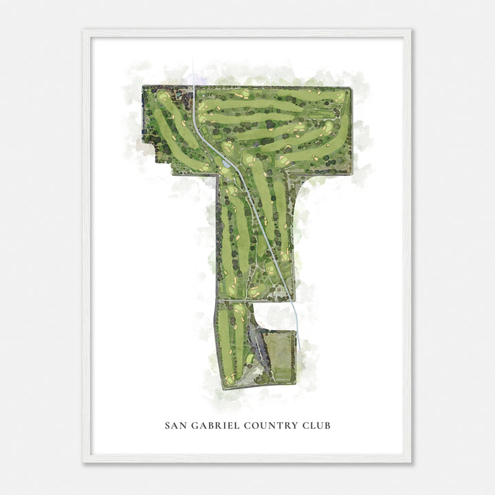 Print of San Gabriel Country Club Classic Map