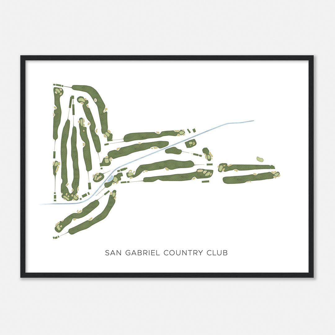 Print of San Gabriel Country Club Modern Map