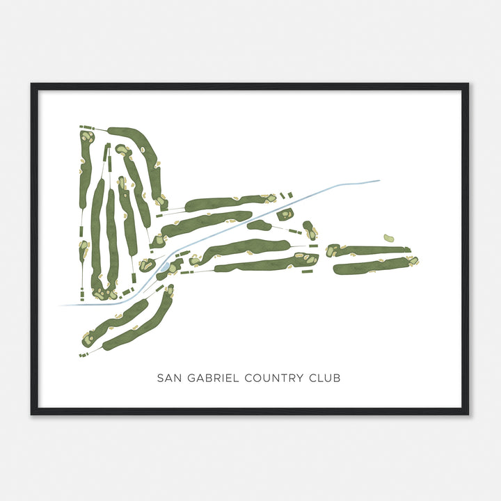 Print of San Gabriel Country Club Modern Map